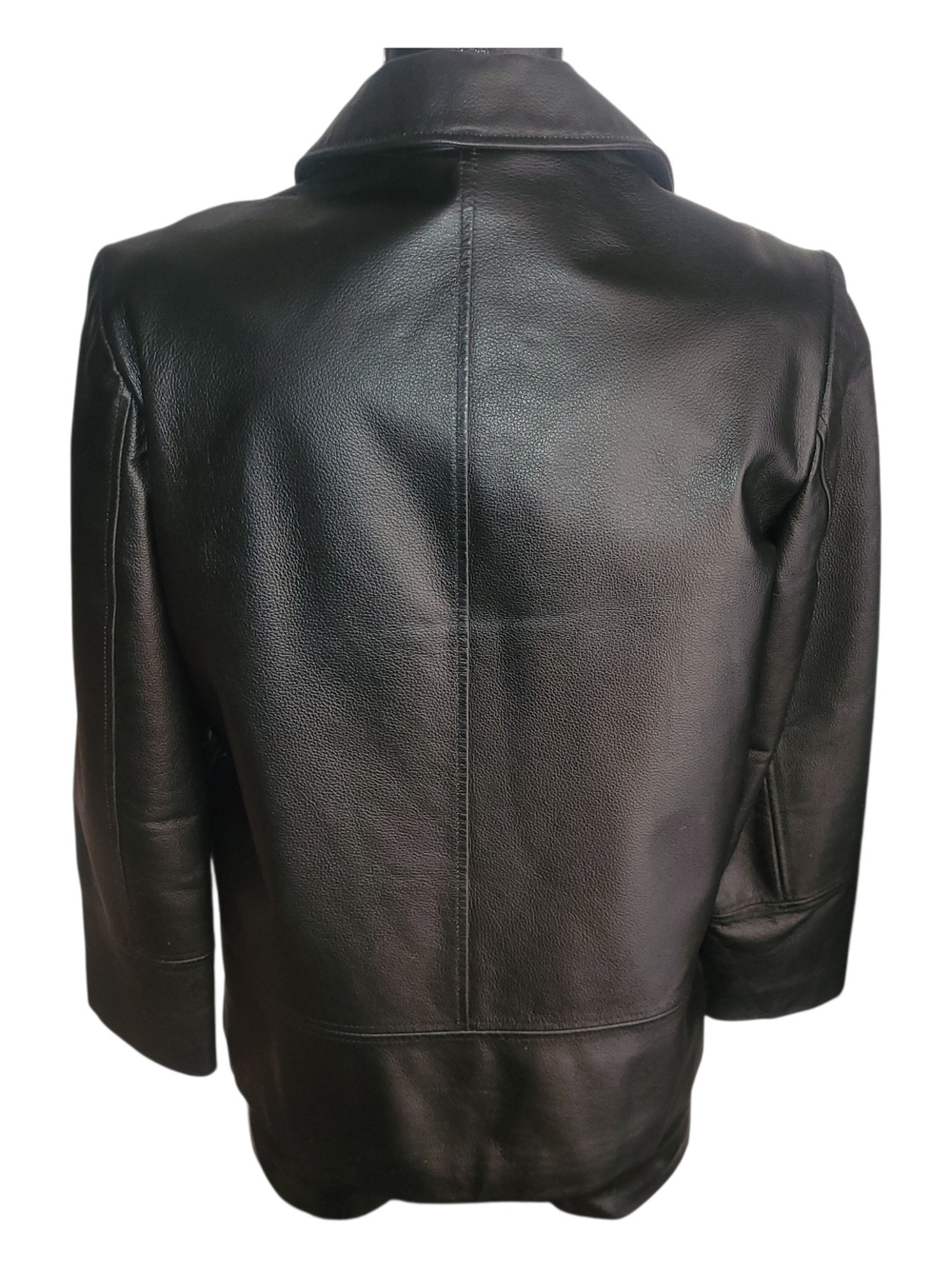 Danier Men's Black Classic Leather Zip-Front Jacket Size 6-8 - Picture 5 of 6
